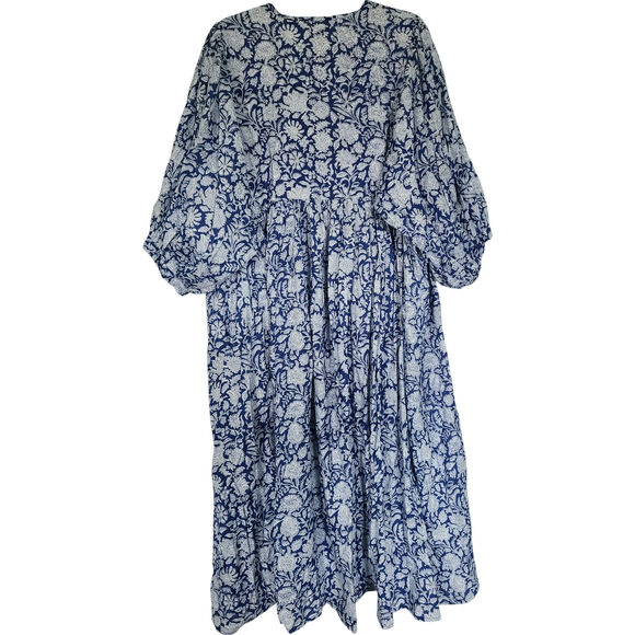 House of Sundar Maya Midi Dress Blue Iris Size XL - Picture 7 of 9